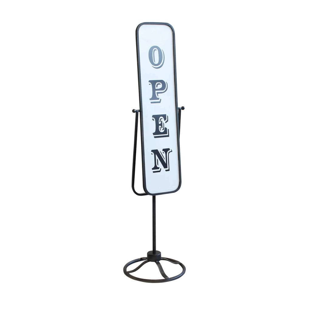 Cartello open close in Acciaio cm 30x30x120 5 - OPEN