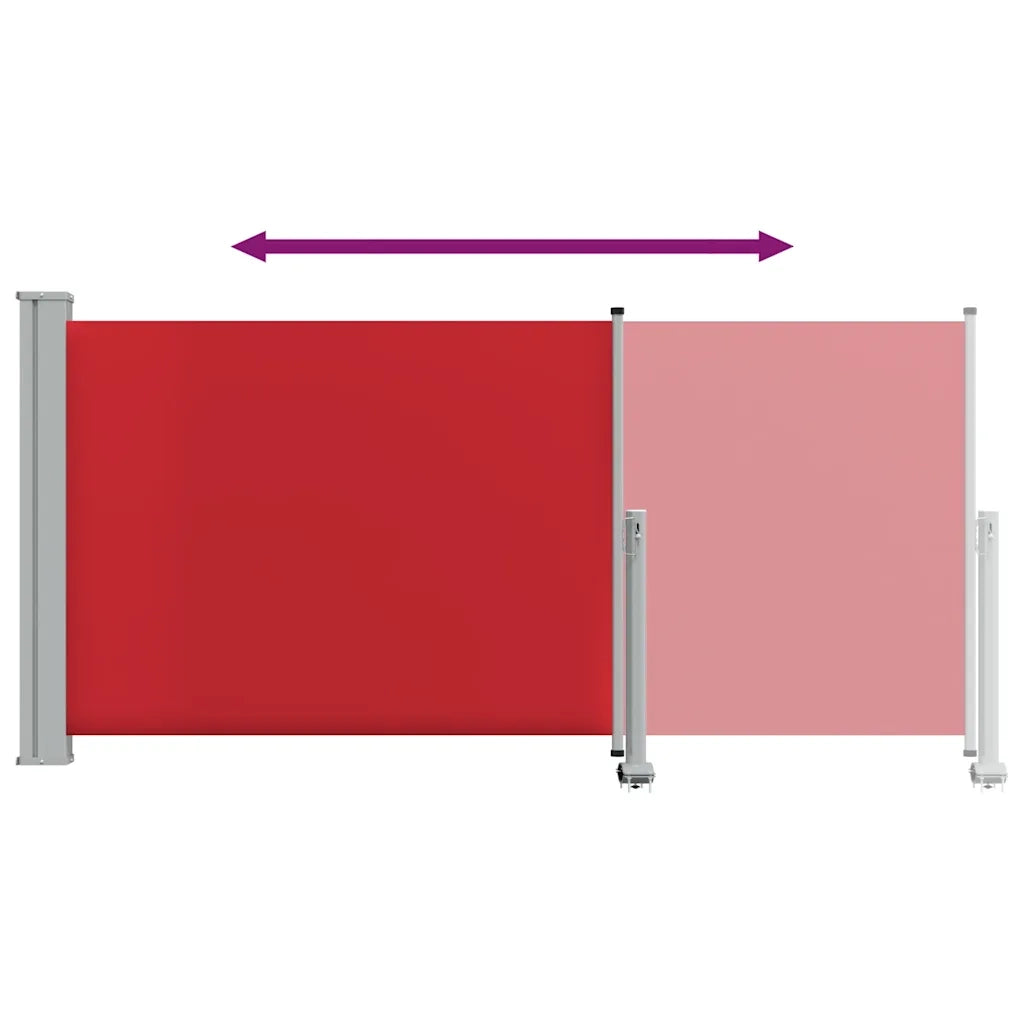Tenda Laterale Retrattile per Patio 120x300 cm Rossa 48345