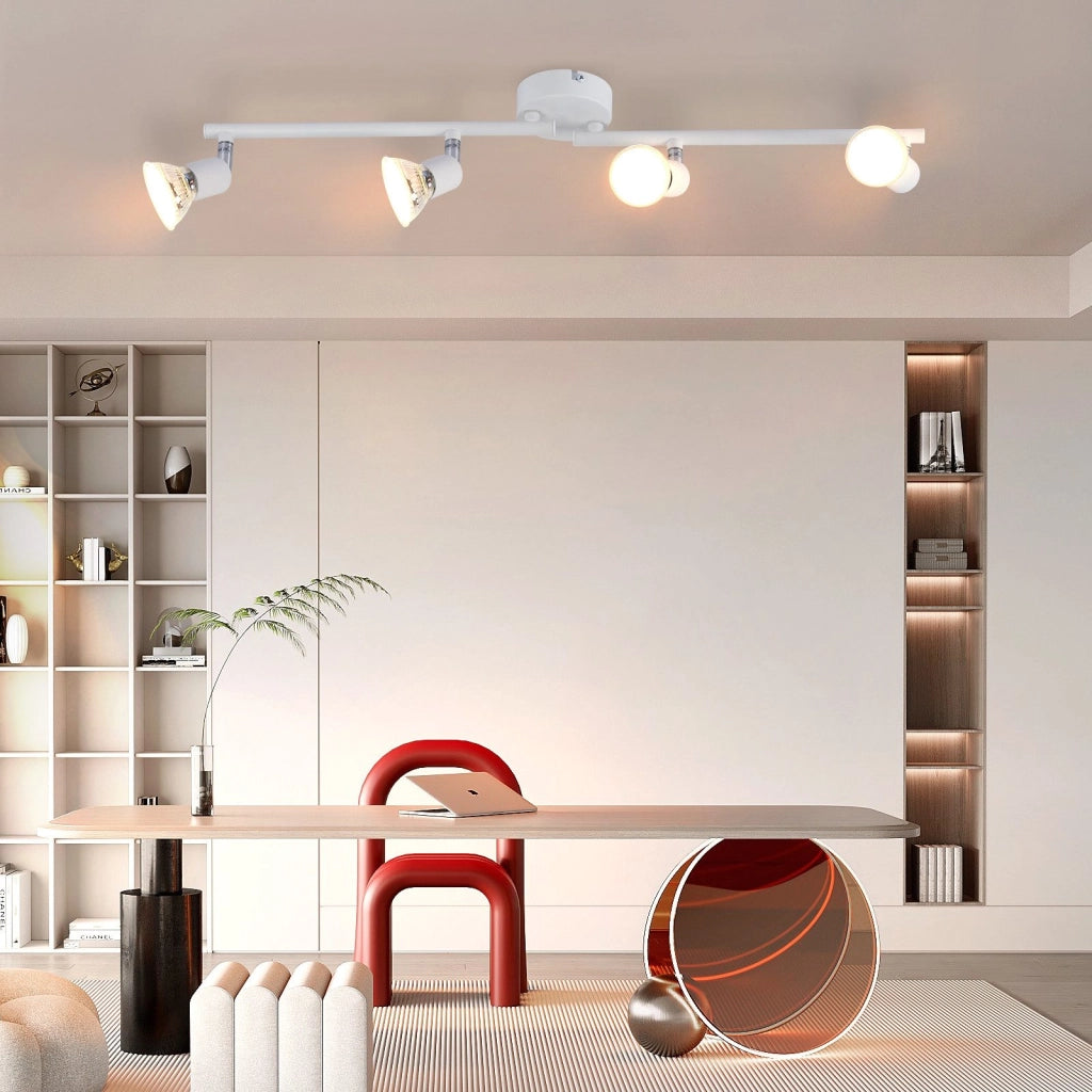 ZMH Faretto da soffitto bianchi orientabili 330° moderni GU10 per camera letto soggiorno interno