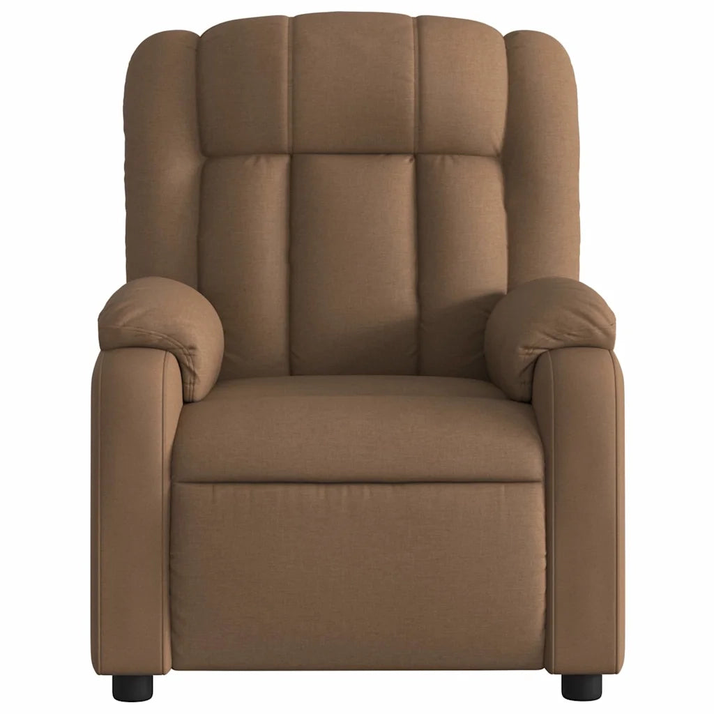 Poltrona Elettrica Reclinabile Marrone in Tessuto 3205296