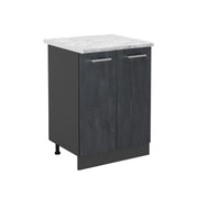 Mobiletto base cucina R-Line Calce nera/Antracite 60 cm PL Marmo Vicco