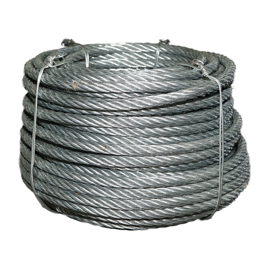 Cavo per verricello in acciaio 6x37 fi 14mm con anima metallica, 50m/rotolo