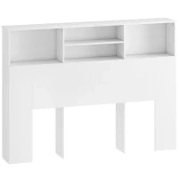 Testiera Letto con 4 Scomparti Aperti, 140 x 19 x 103,5 cm, Bianco