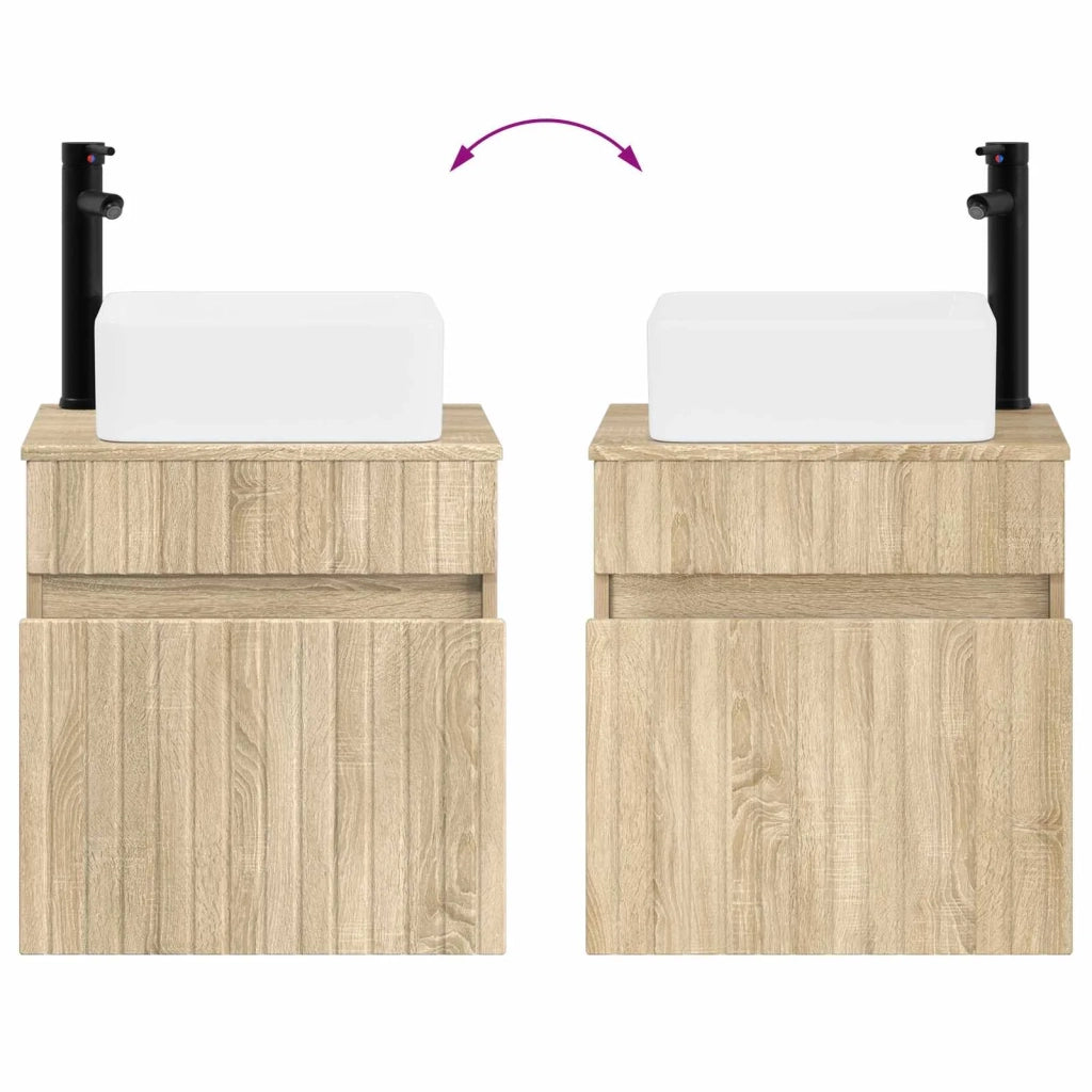 Mobile lavabo da parete Rovere Sonoma 49 x 41 x 63 cm 890564