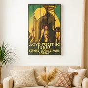 Stampa su legno da parete elephant 60x100 cm design moderno | Duzzle