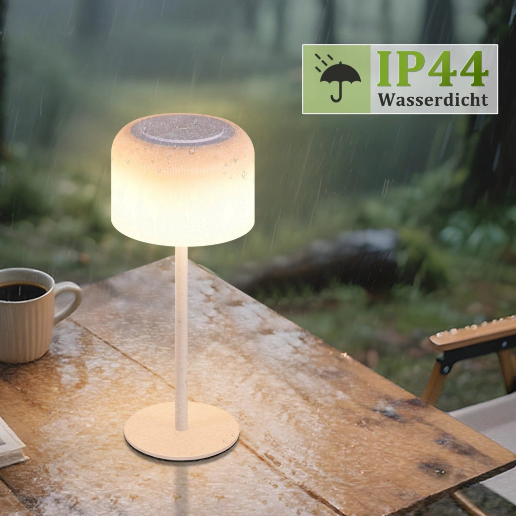 ZMH Lampada da tavolo LED wireless bianca batteria touch dimmerabile 3 temperature colore per camera letto soggiorno