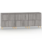 Buffet credenza cassettiera armadio mobile contenitore organizer per cucina soggiorno salotti 3 pezzi rovere Sonoma 60 x 35 x 70 cm legno ingegnerizzato grigio 02_0037170