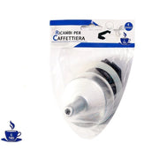 Trade Shop - Kit 4pz Ricambi Filtro Guarnizione Manico Imbuto Caffettiera Moka Misura 6 Tazze -