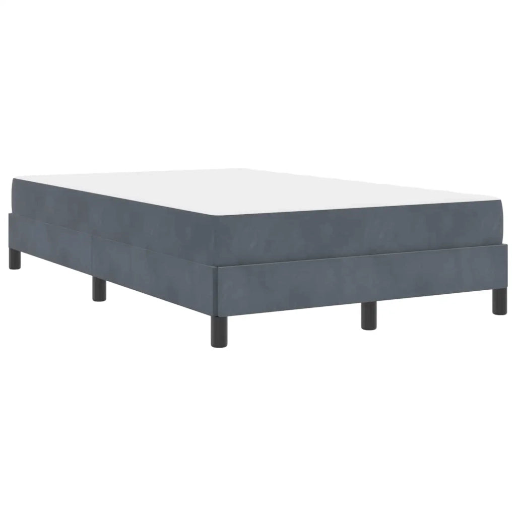 Letto a molle con materasso Grigio scuro 120 x 190 cm Tessuto 3398678