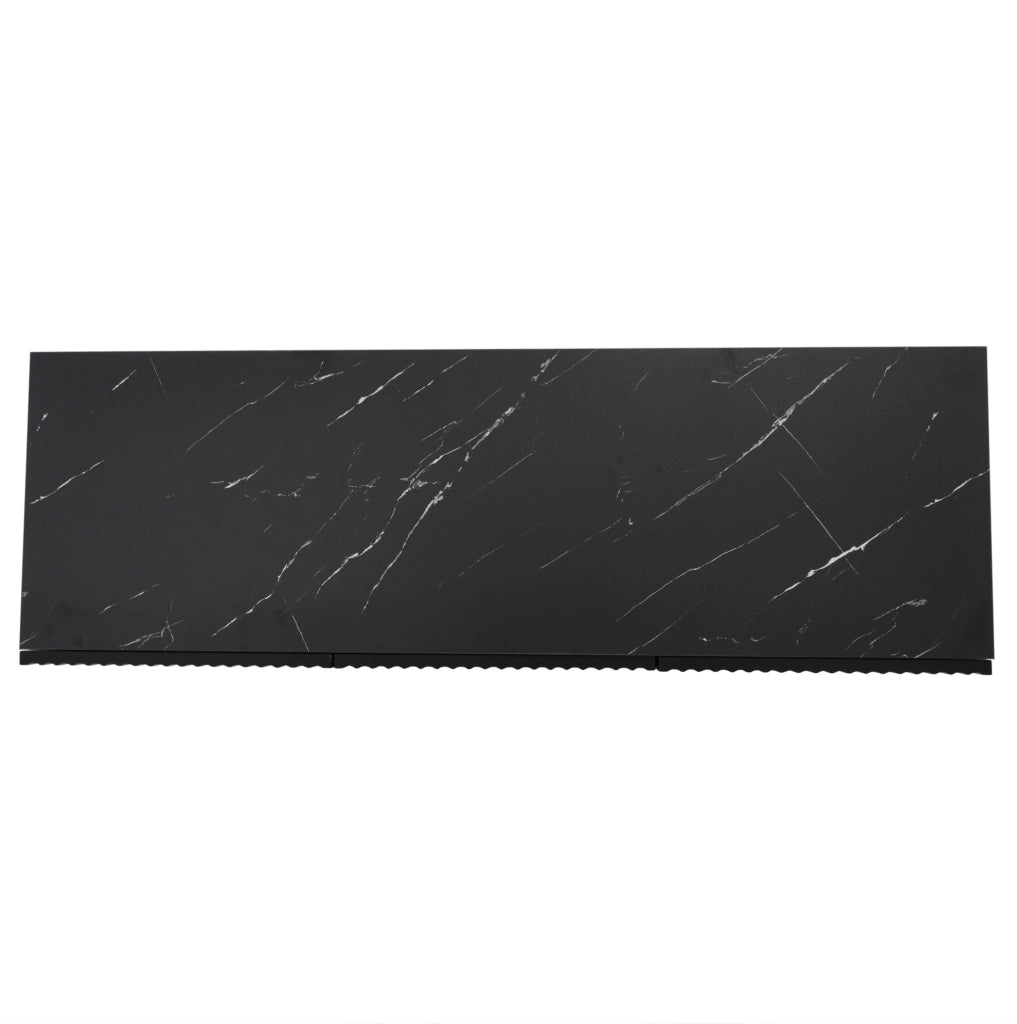 Sideboard LED 120x40x75 cm in MDF nero con luci Bluetooth