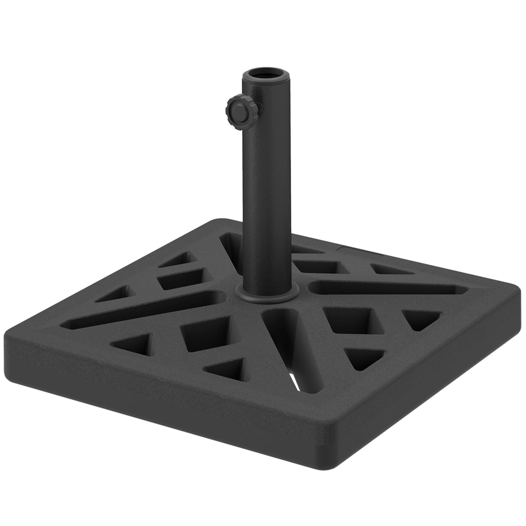 Base per ombrellone quadrata 15 kg ¨C Xylo ¨C cemento nero 45x45x33,5 cm per palo ? 32-48 mm