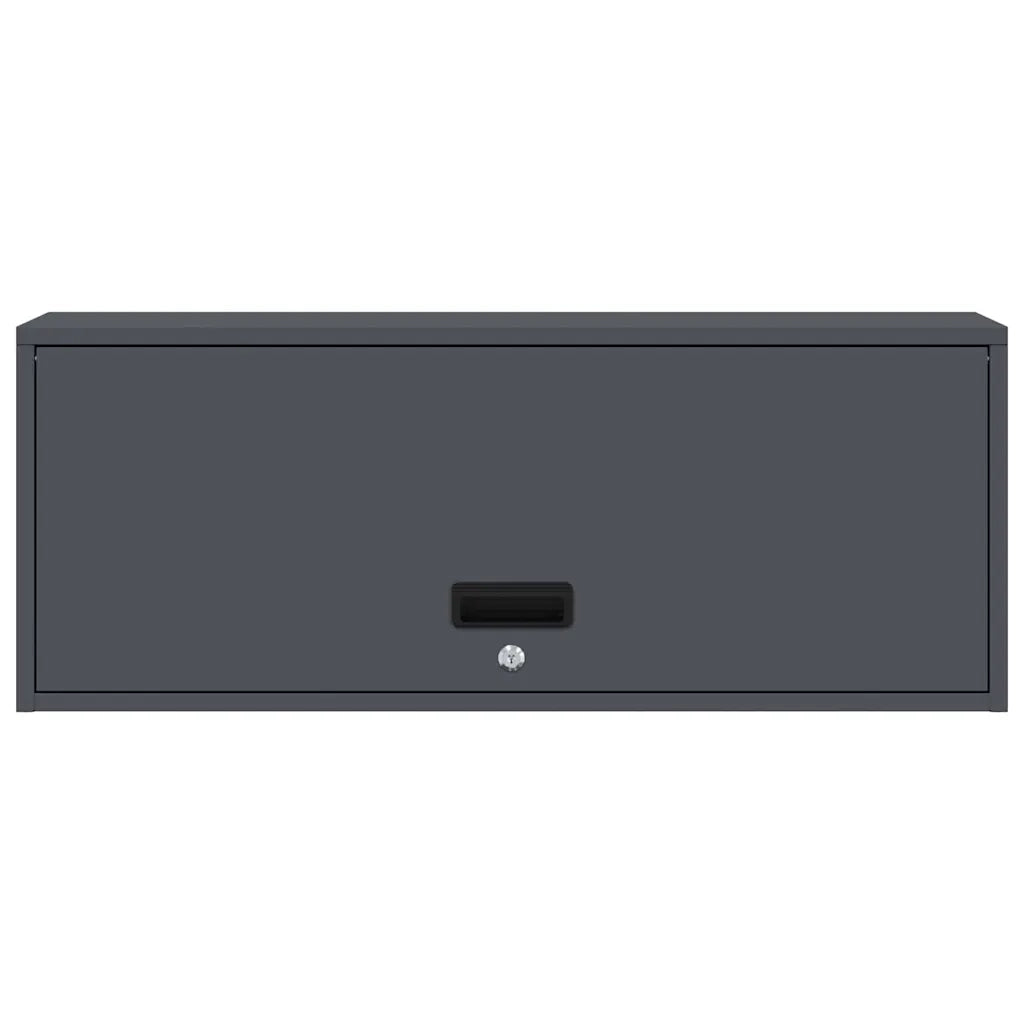 Armadio a muro per garage Antracite 90 x 33 x 35 cm