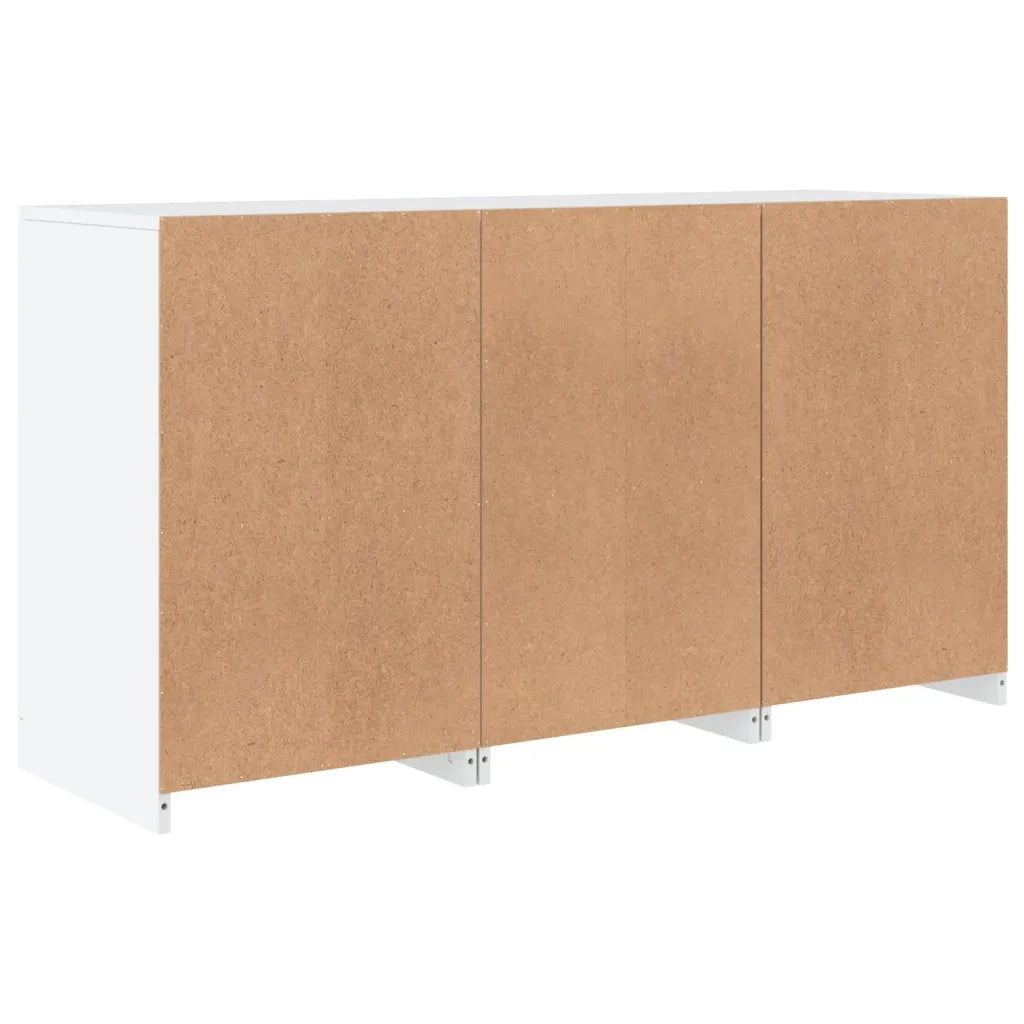 Credenza con Luci LED-Buffet-Armadio da cucina Bianca 123x37x67 cm 840032