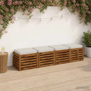 Cuscini per Sedia in 4 Pezzi SOEST 4 pz 100% Poliestere Bianco 944559