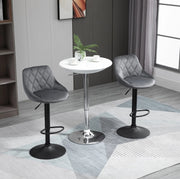 Set di 2 sgabelli da bar girevoli regolabili grigio scuro