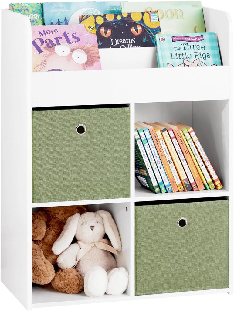 Cassapanca portagiochi per bambini Scatola portaoggetti Scarpiera con sedile Bianco 60x34x35cm KMB80-W