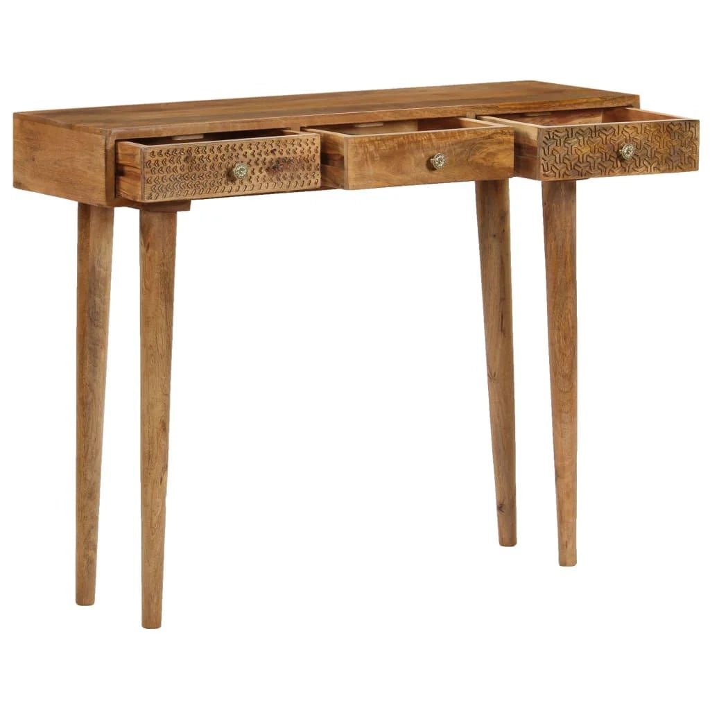 Buffet credenza mobiletto consolle mobile contenitore legno massello di mango 102 cm 4402129