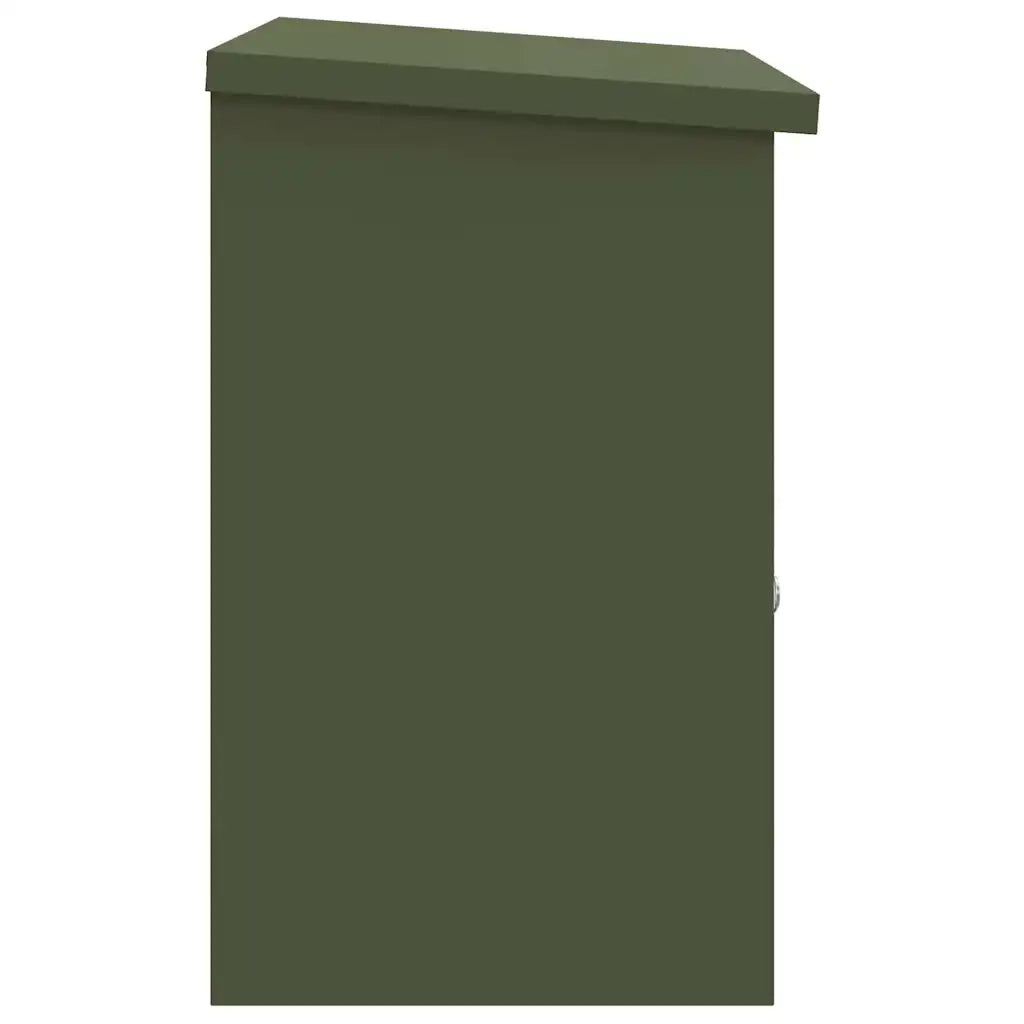 vidaXL Cassetta per pacchi Oliver verde 44 x 35 x 59 cm Acciaio