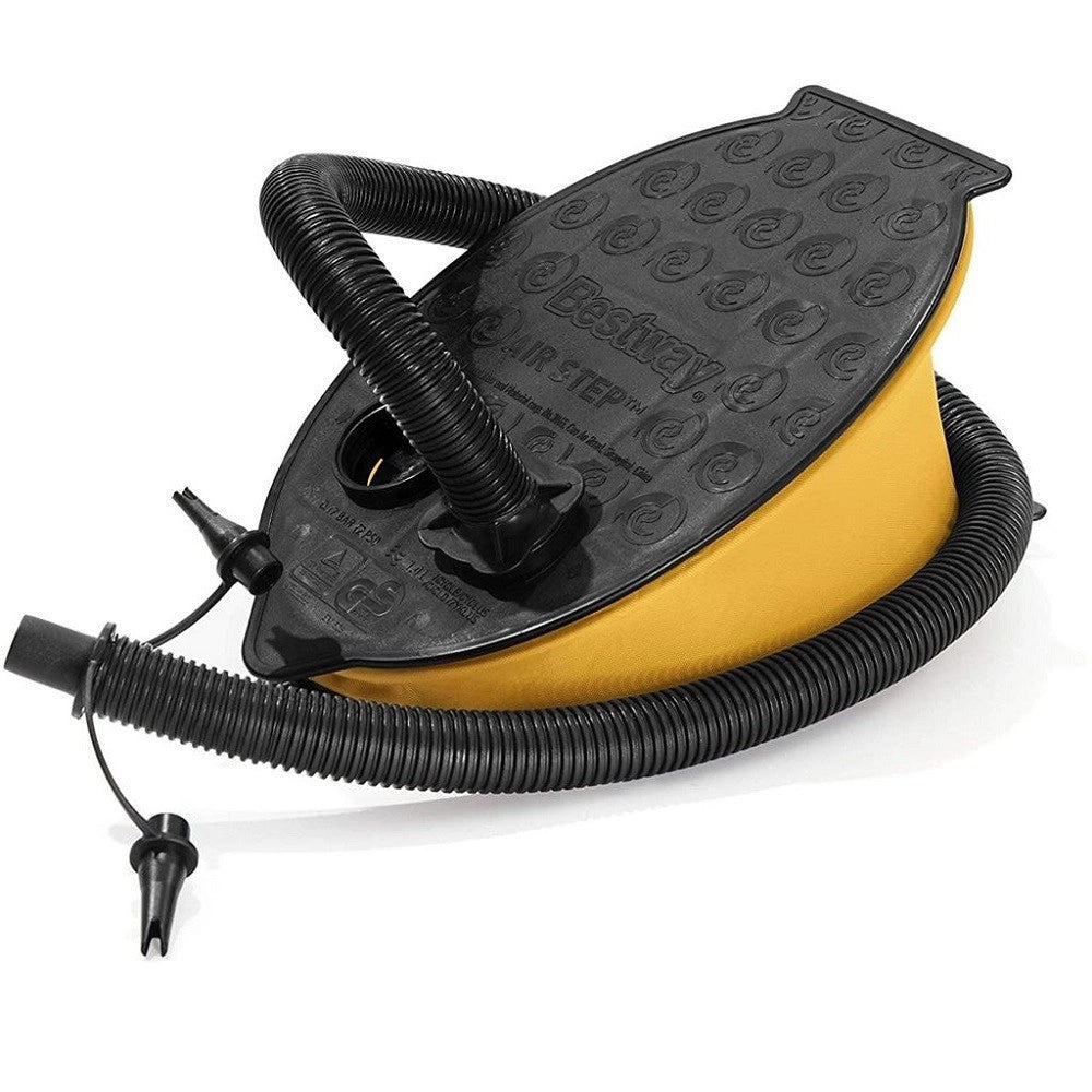 Trade Shop - Pompa A Piede 28x19 Cm Volume 1.400 Cc Gonfia/sgonfia 3 Adattatori Valvola 62004 -