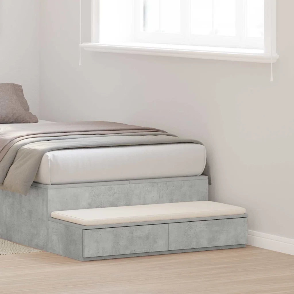Cassetti per letto Grigio cemento 75 x 36,5 x 16,5 cm 866966