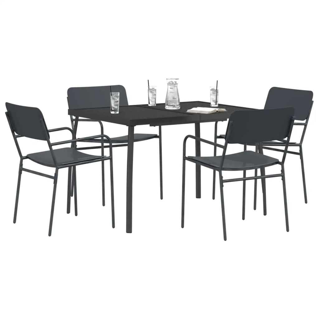 Set da pranzo 5 pz Antracite Acciaio 3422861