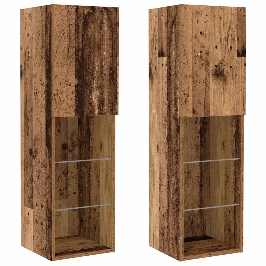 Set mobile TV 6 pz-Set di 6 Credenza per TV Legno vecchio Legno multistrato 519360