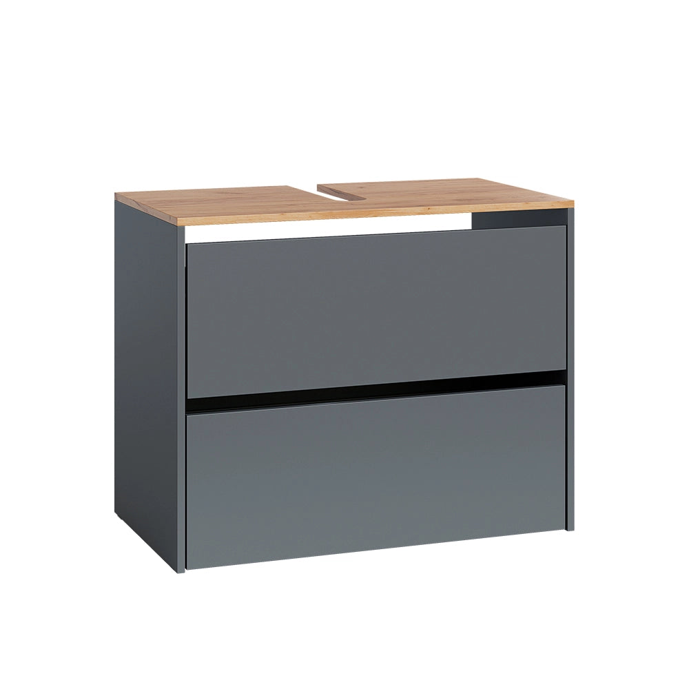 Vicco Mobile sottolavabo per bagno Antracite/quercia dorata 80.2 x 65 cm