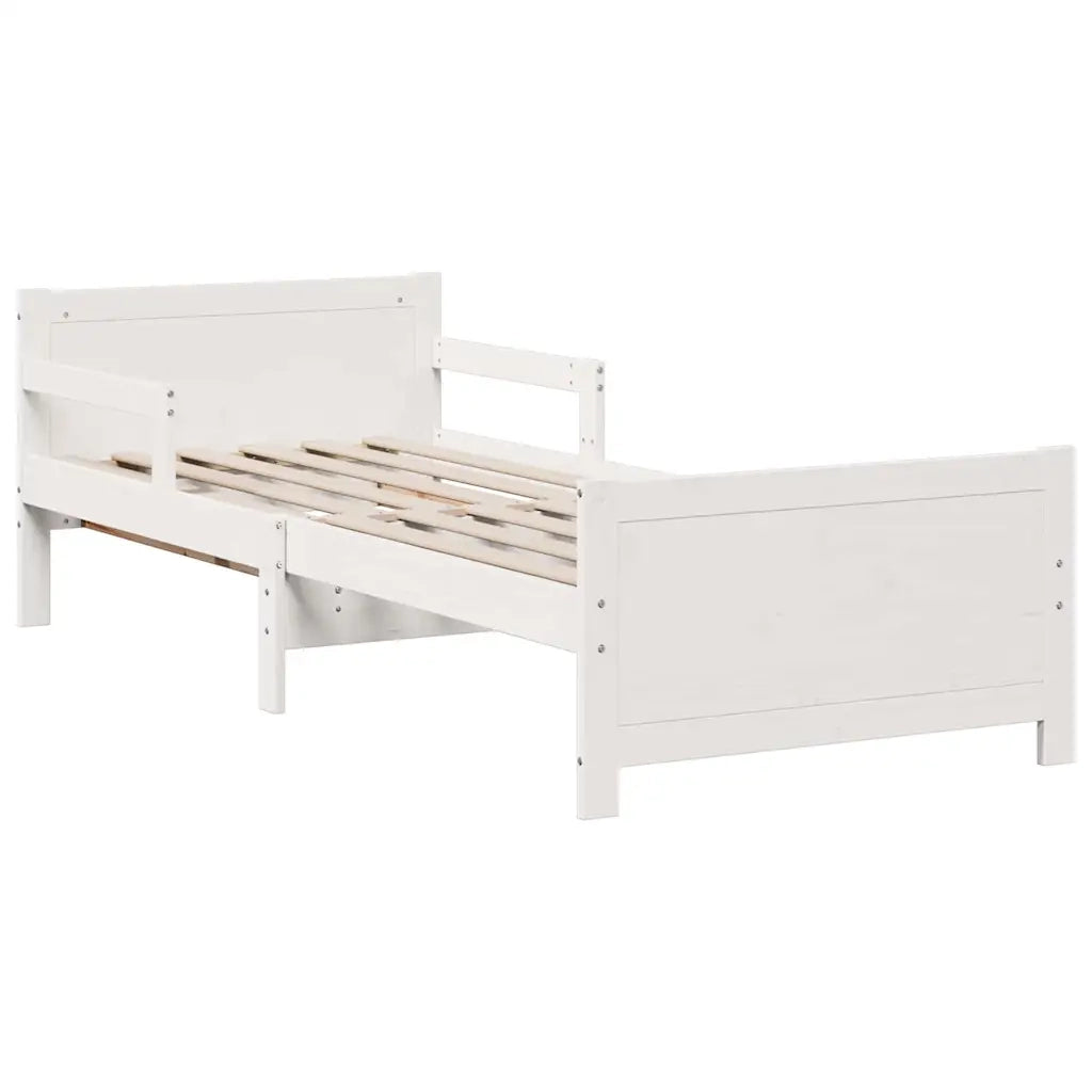 Struttura letta con materasso estensibile Bianco 80 x 200 cm