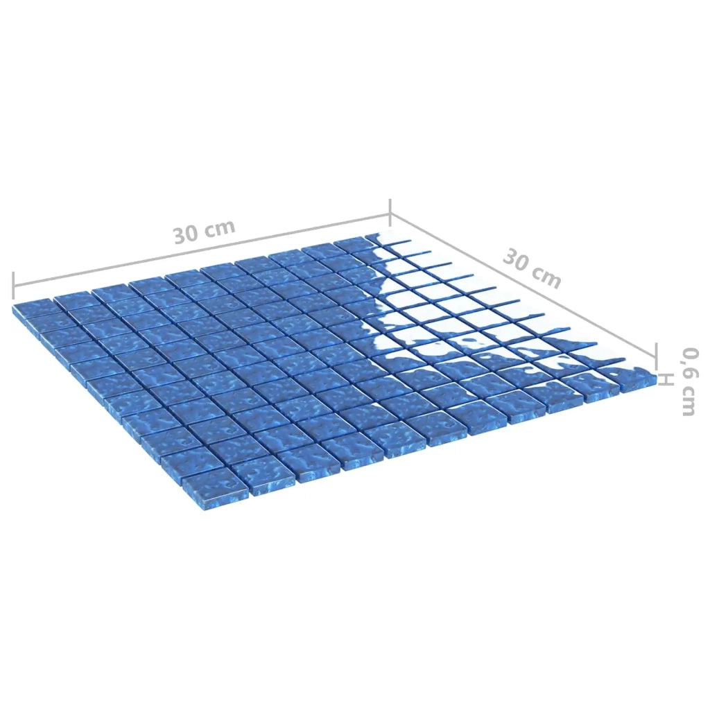 Piastrella Mosaic 11 pcs Blu 50 x 50 cm Vetro 42046762