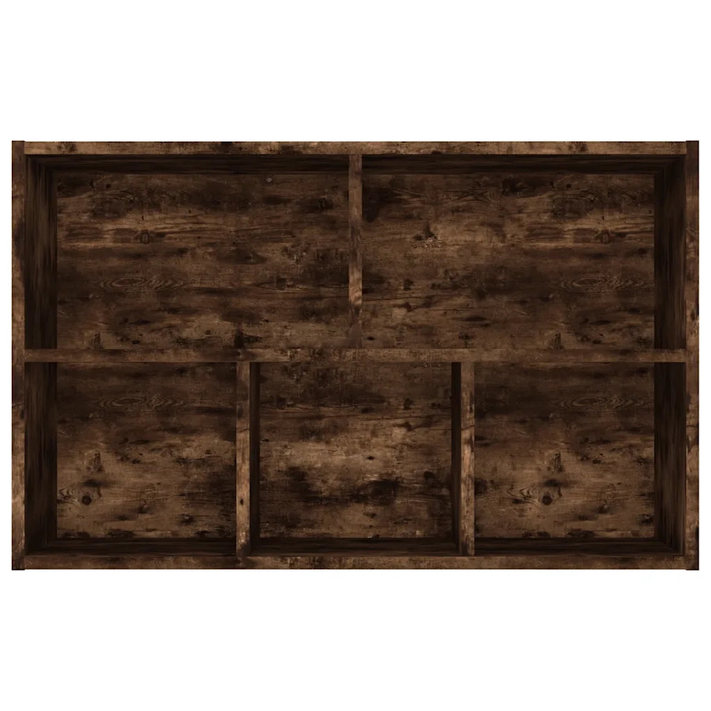 Libreria-Credenza-Armadietto Portaoggetti Rovere Fumo 50x25x80 cm in Legno Multistrato