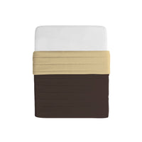 Trapuntino Double Face Singolo 100gr Tinta Unita in Microfibra Marrone/Panna