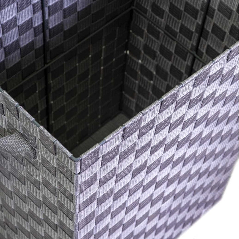 Cestone poliestere grigio rettangolare cm 40x30h53