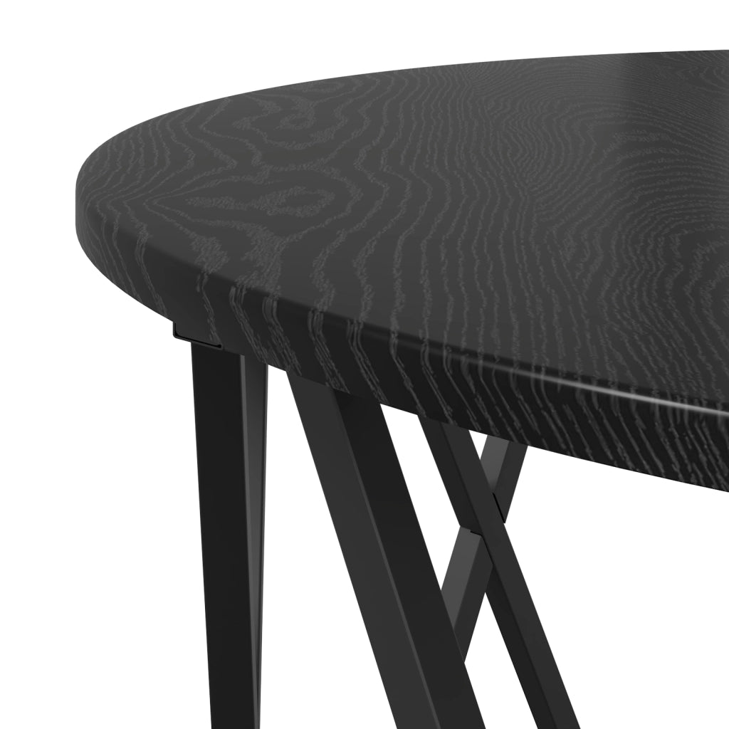 Tavolino da caffÃ¨  Nero Rovere 80x80x42 cm in legno ingegnerizzato