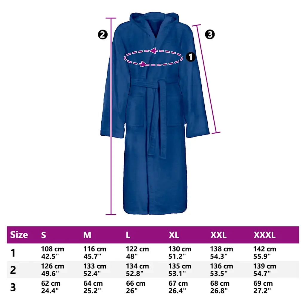 vidaXL Accappatoio KINN xxxl Cotone