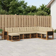 Set di divani da esterno 8 pz Naturale e Beige 3382137