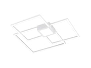 Plafoniera LED triplo quadrato, metallo, bianco, 65x65 cm, Hydra