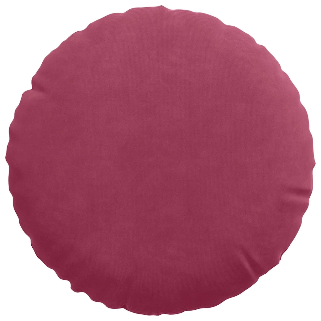 Cuscini per Seduta 2 pcs Rosso Vino Ø30 x 13 cm Velluto