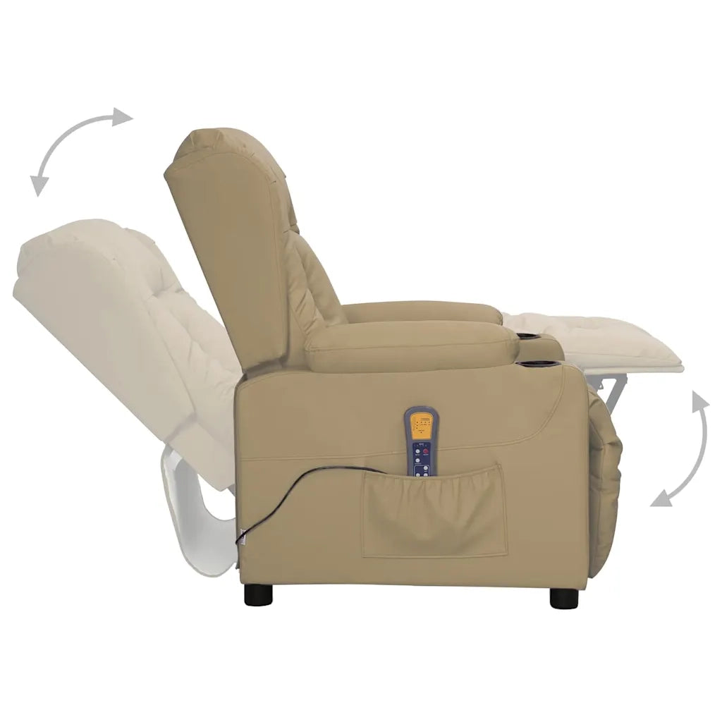 Poltrona Massaggiante Cappuccino in Similpelle 339077