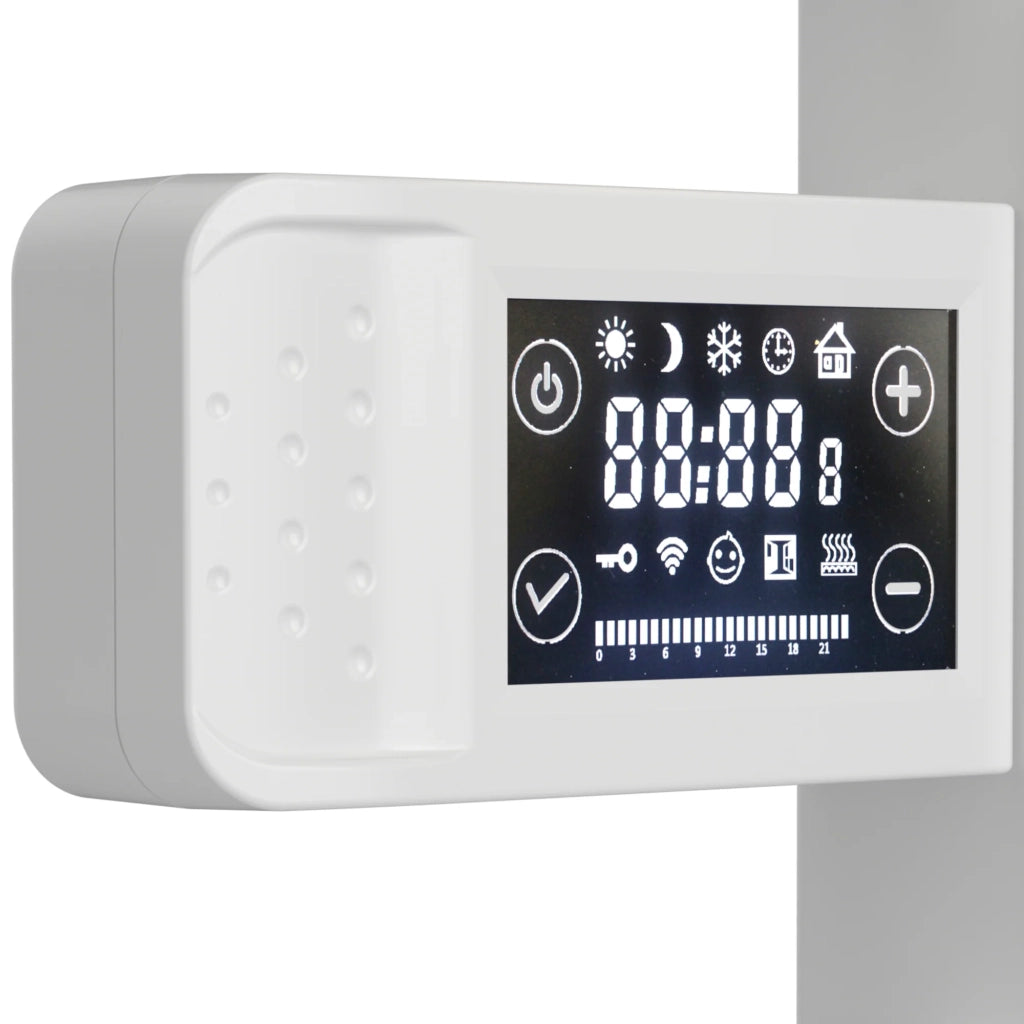 Scaldasalviette elettrico con radiatore 120 x 50 cm 500 watt bianco 03_0010754