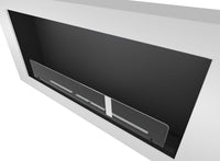 Camino a Bioetanolo da Parete 120x56x16,5 cm Murall 1200 Bianco con Vetro