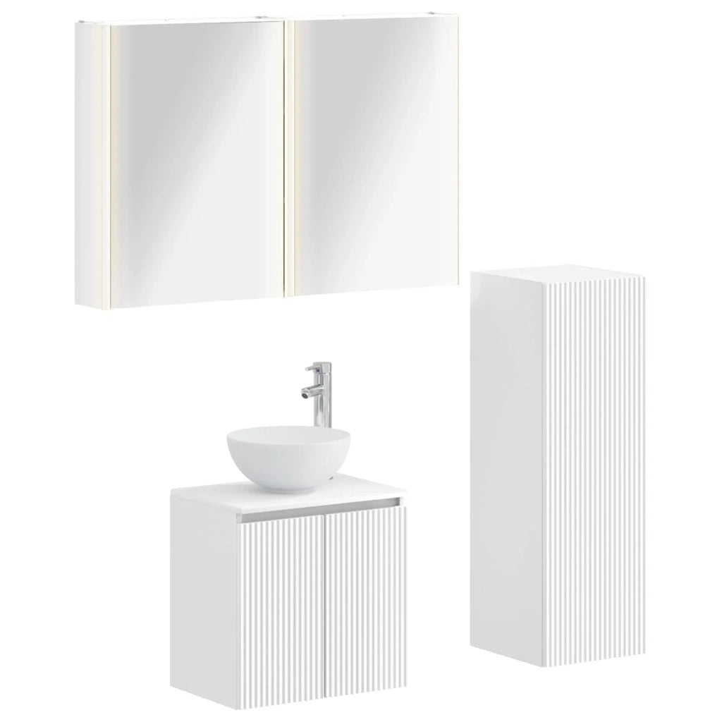 Set di mobili per il bagno 4 pcs Bianco 3407423