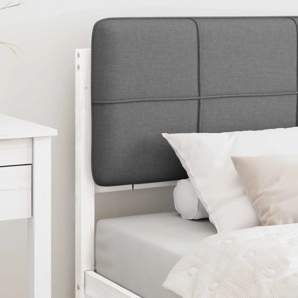 Letto con Testiera Rivestita Grigio chiaro 80 x 200 cm
