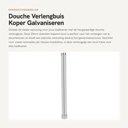 Accessorio da bagno - Douchearm - Diametro 25mm - Materiale in rame - Galvanizzato - Lunghezza 30 cm - Resistente all'usura - Per douchi - Accessorio per la doccia