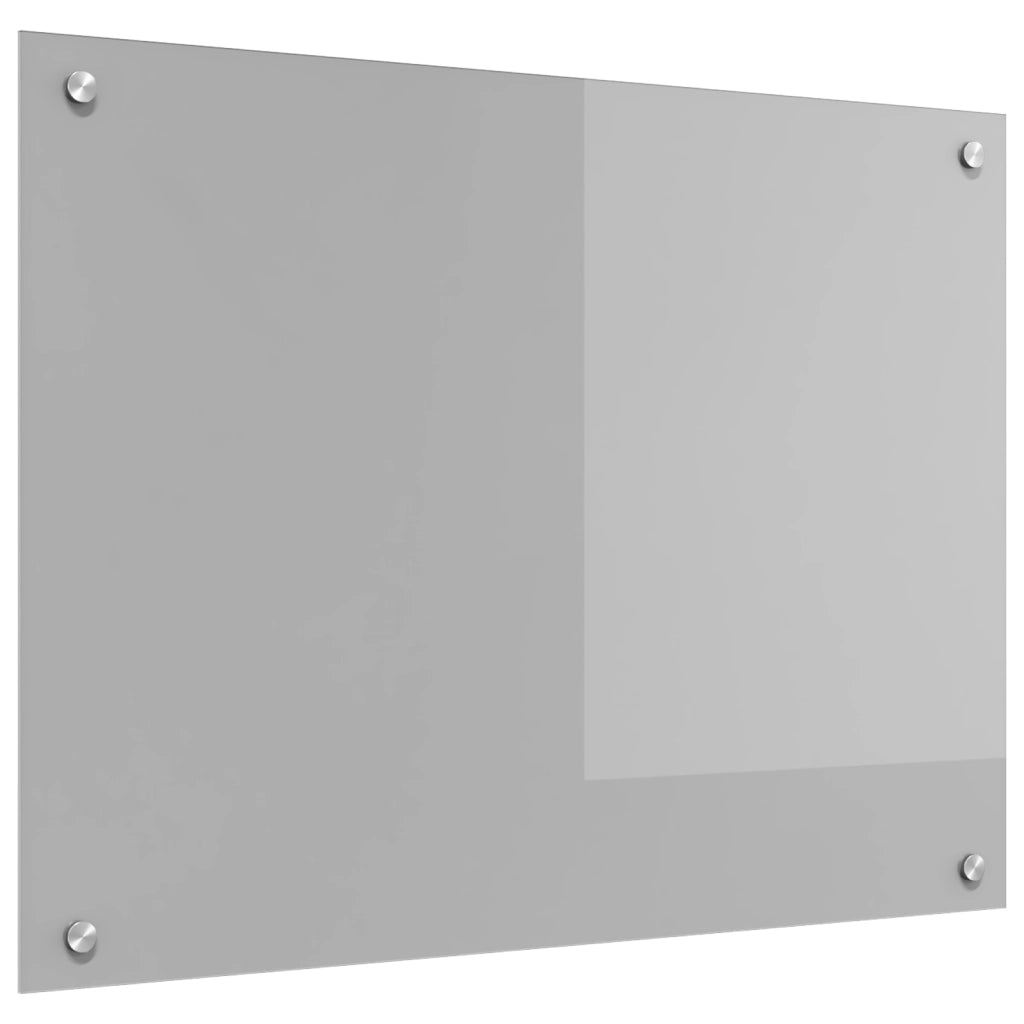 Schienale Cucina Grigio Chiaro 80x60x0,6 cm in Vetro Temperato di