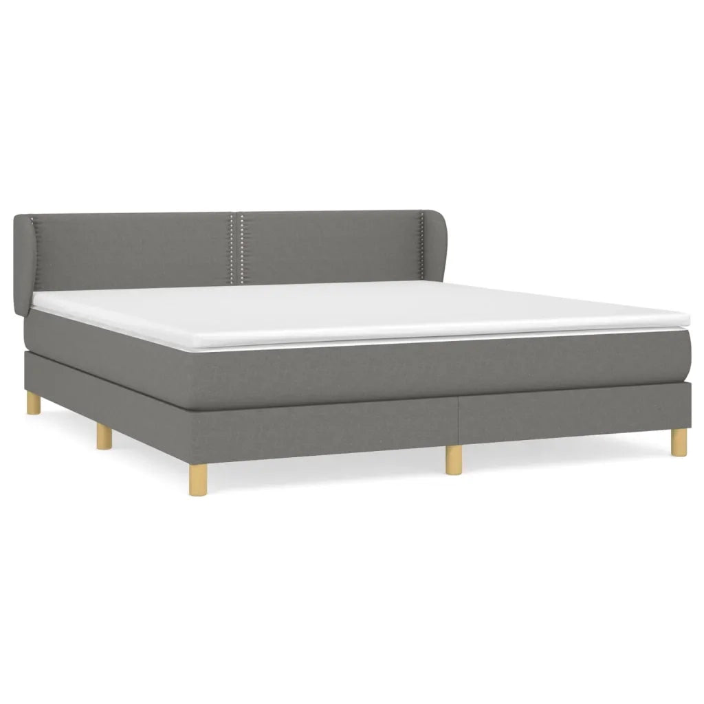 Giroletto a Molle con Materasso Grigio Scuro 160x200 cm Tessutocod mxl 98051
