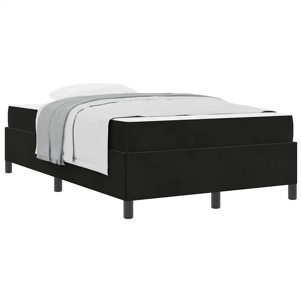 vidaXL Struttura del letto Nero e Bianco 120 x 190 cm Velluto