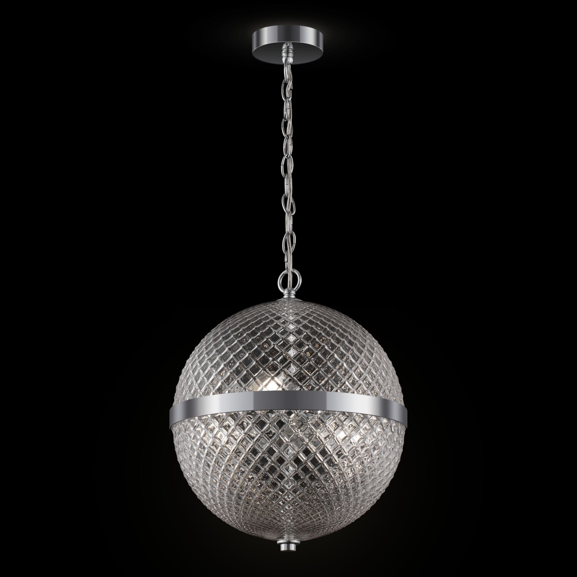 Lampada pendente Neoclassic in Metallo Yonkers Cromo