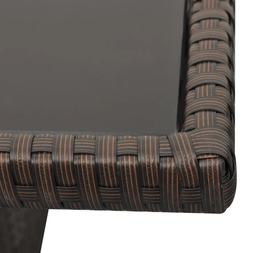 Set Divani da Giardino 4 pz con Cuscini in Polyrattan Marrone 43095