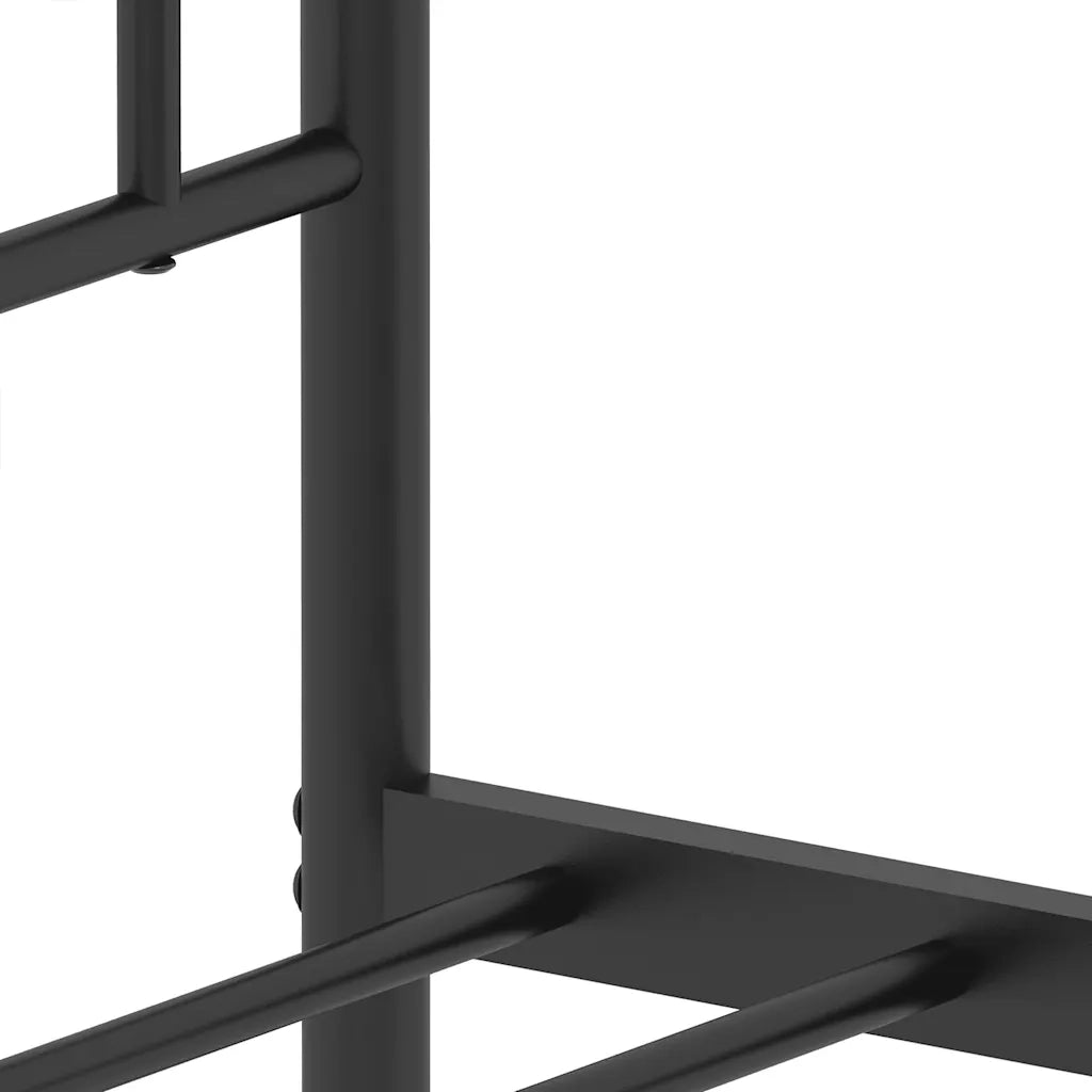 Giroletto con Testiera in Metallo Nero 140x200 cm 374340
