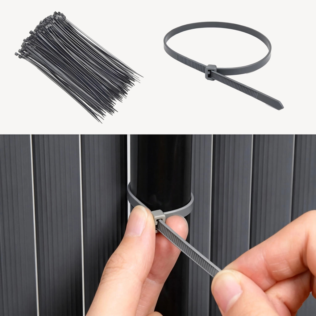 Tappeto Frangivista Cefalu in PVC Schermatura per Recinzione a Lamelle da 16 mm 90 x 500 cm - Antracite casa.pro